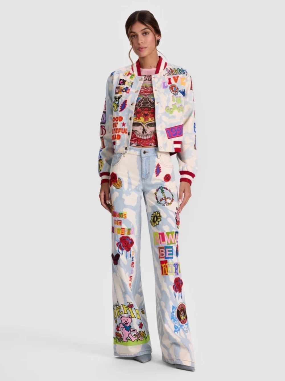 Alice + Olivia Grateful Dead Amazing Jean size 26 - Picture 3 of 13